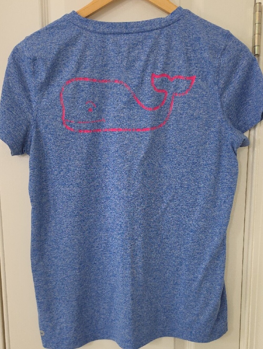 Vineyard Vines Performance Whale Logo T-Shirt - Blue Heather Size: Small